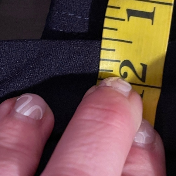 SHEIN Modely Pearls Beaded Split Hem Navy Flare Leg Pants Women’s Large 8/10 - Picture 13 of 14